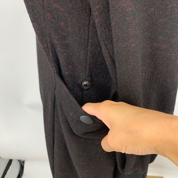 Cabi Dress Womens XXS 2XS Black Plum Cuddle Snap Pockets Long Sleeve Sweater - Picture 5 of 14